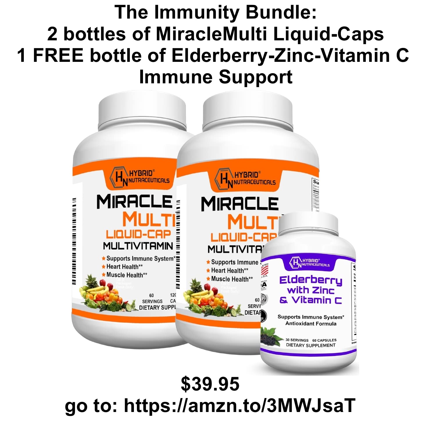 MiracleMulti Liquid Multivitamin Capsules for Men & Women - Complete Whole Food Blend Daily Vitamin & Mineral Supplement with CoQ10, B12, 42 Superfood Enzyme - 120 Softgels