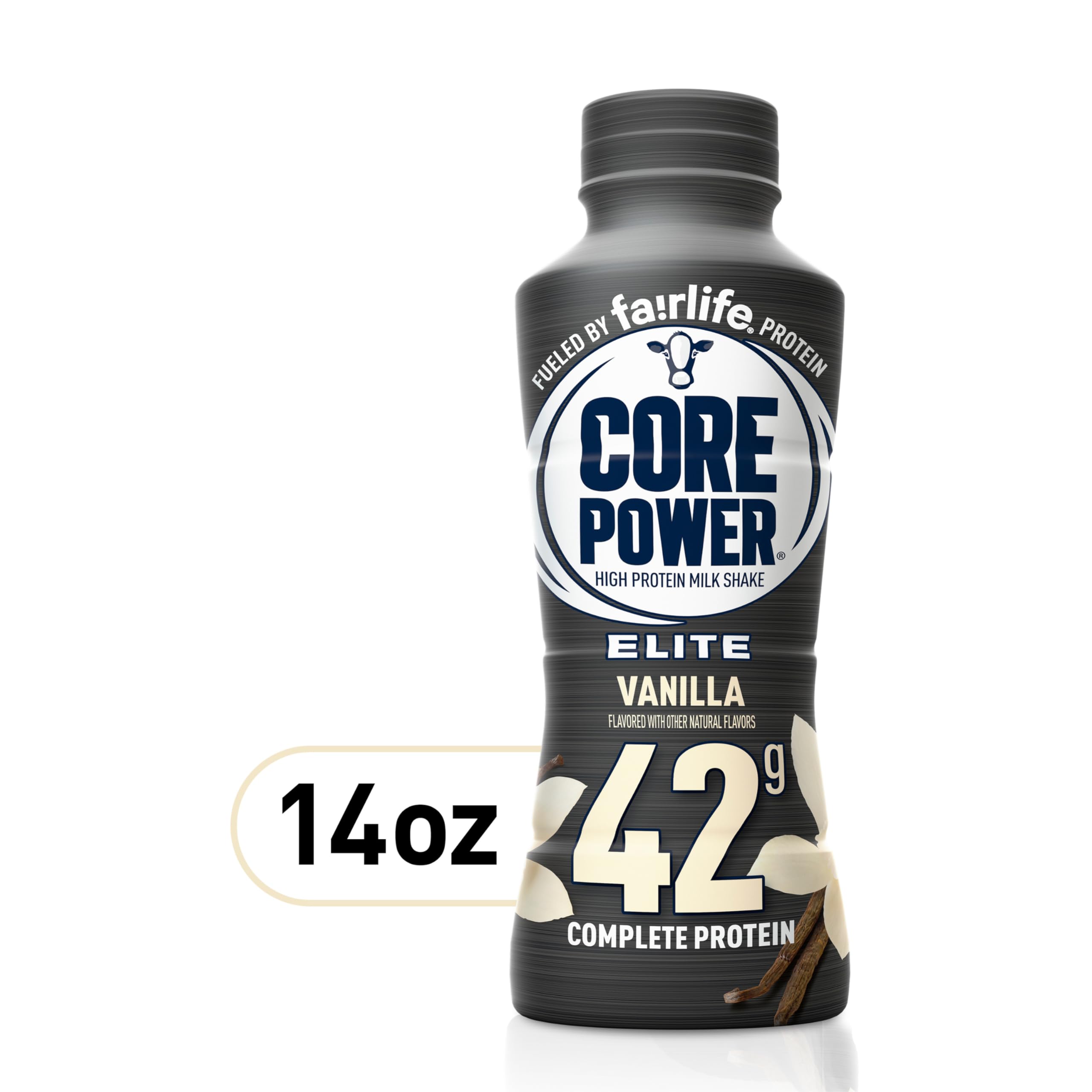 Core Power Fairlife Elite 42g High Protein Milk Shake, Ready To Drink for Workout Recovery, Vanilla, 14 Fl Oz (Pack of 12)