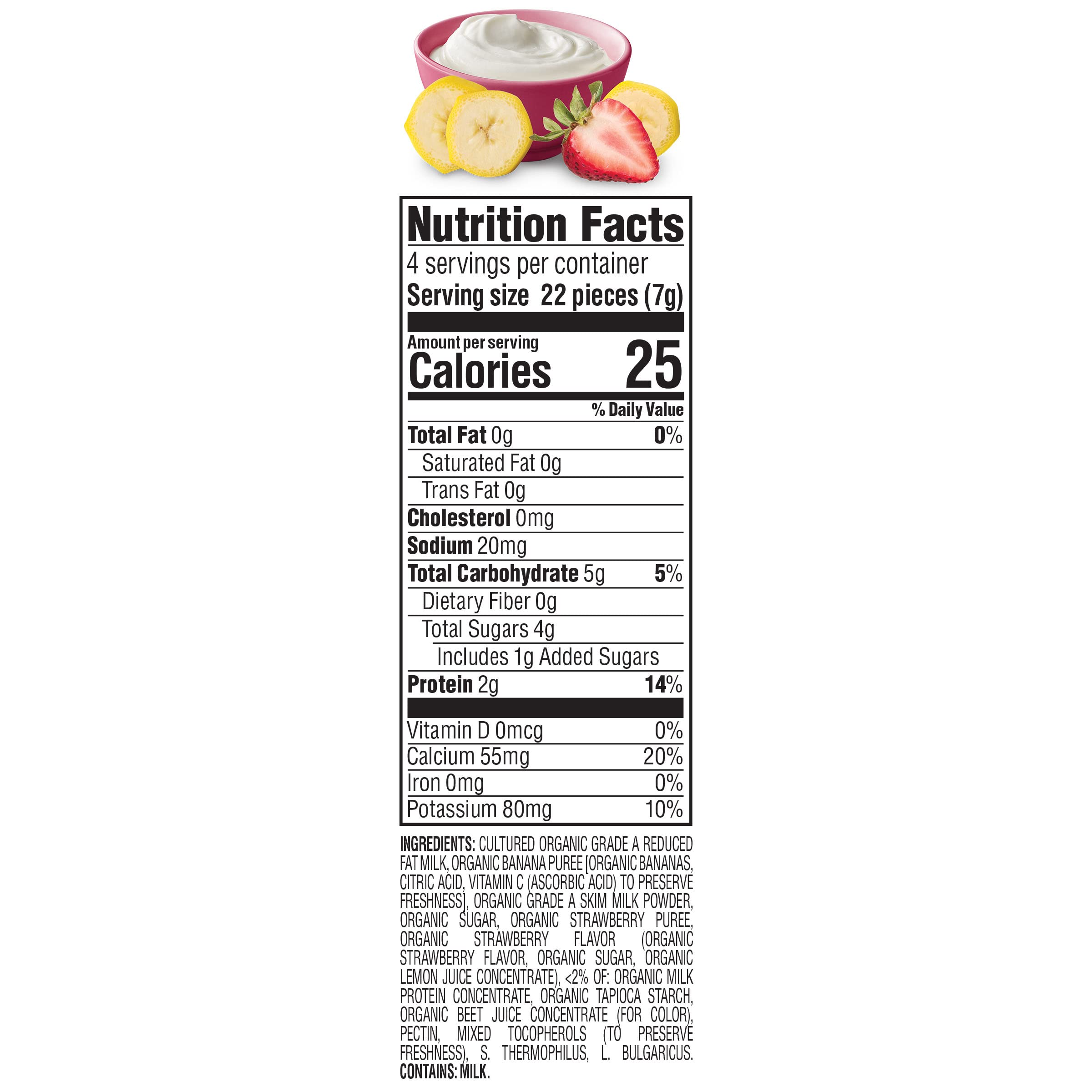 Happy Baby Organics Greek Yogis Freeze-Dried Greek Yogurt and Fruit Snacks, Strawberry Banana, 1 Ounce (Pack of 1) packaging may vary