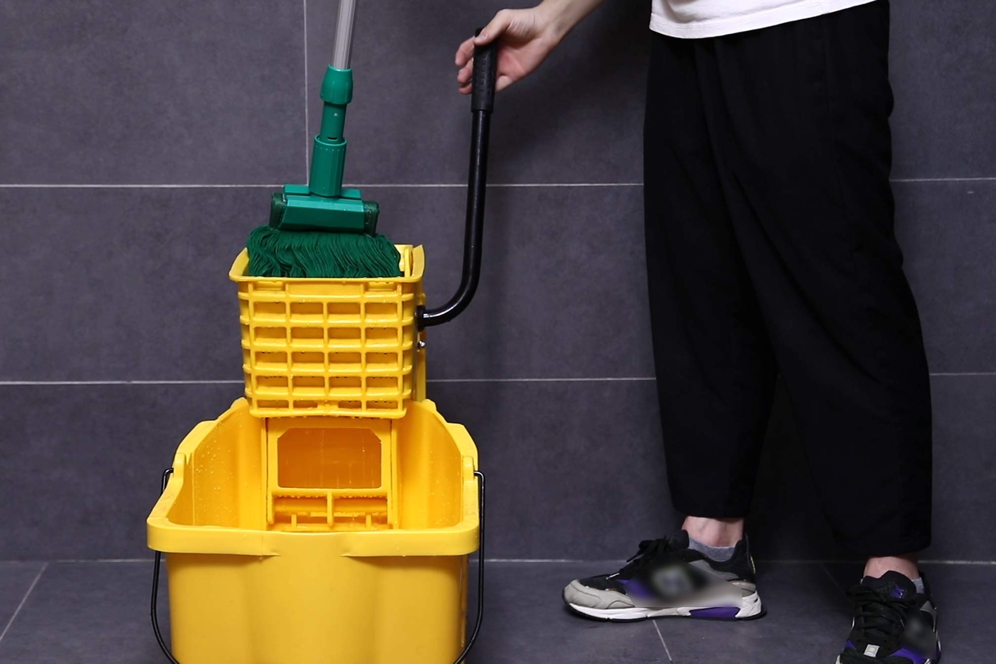 Mop Head Replacement Commercial Mop Head Cotton String Mop Replacement Head,6 Inch Heavy Duty Mopheads, Wet Industrial Cleaning Mop Head for Home, Industrial and Commercial Use-Black-3pc