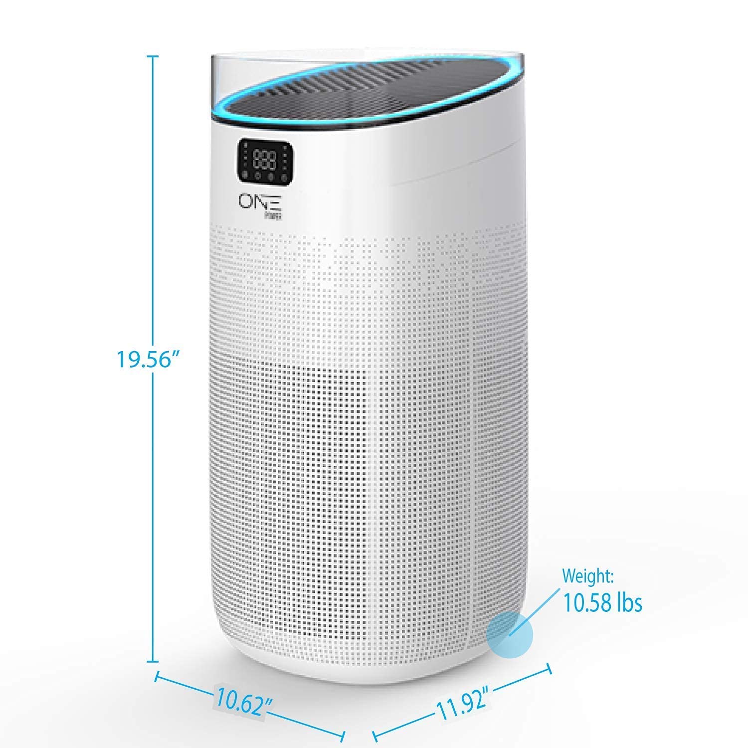 ONE Products Smart Hepa Air Purifier, UV Light Sanitizer, Covers Small to Large Room, Kills 99.99% Germs, Bacteria, Allergies, Pollen, Smoke, Dust, Pet Dander, Work with Alexa, Google, Athena(OSAP02)