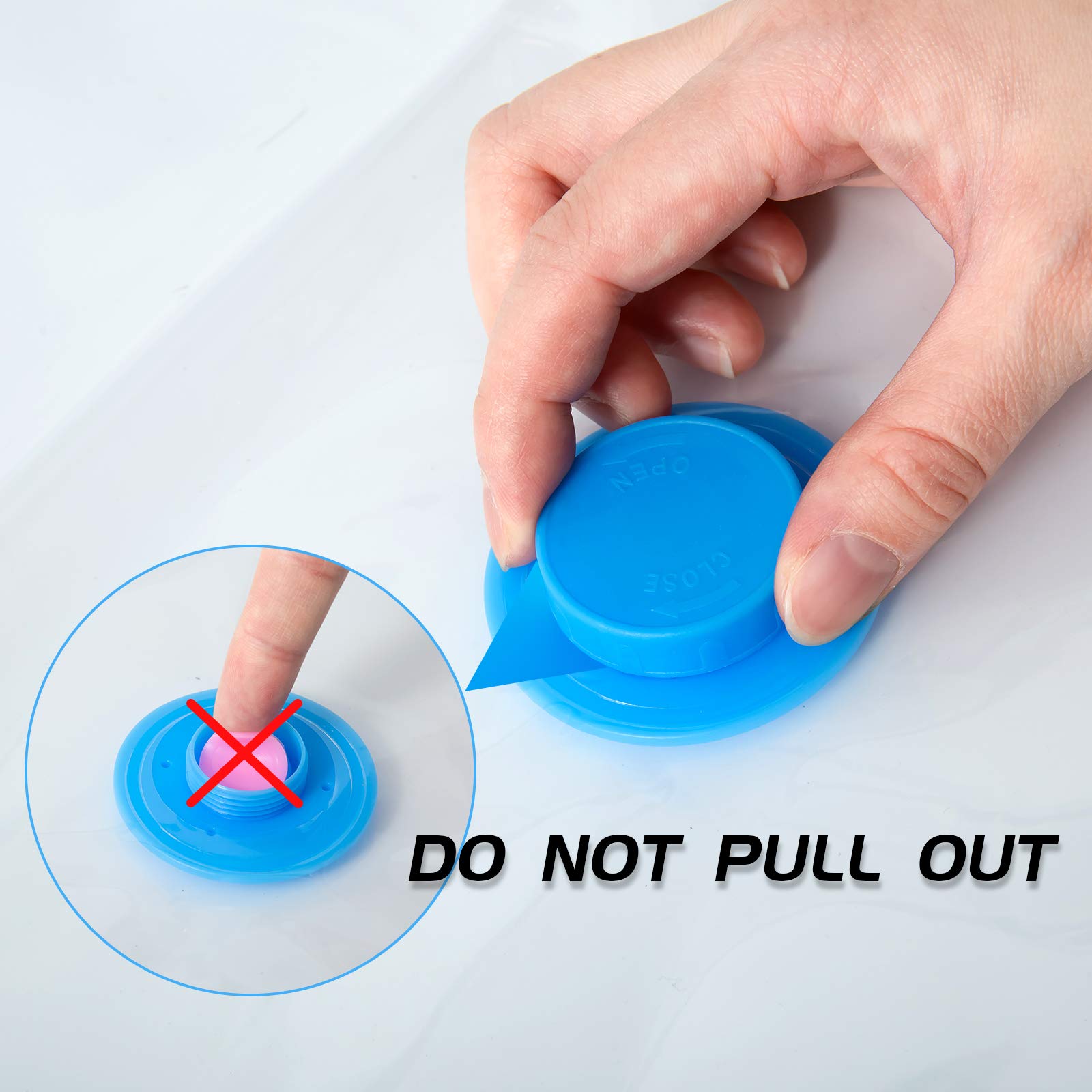 WISEWATER 10PCS Vacuum Storage Bags(2 x Jumbo, 2x Large, 2 x Medium, 2x Small,1x 3D,1x hand roll)Space Saving Bags with Travel Hand Pump(10pcs)