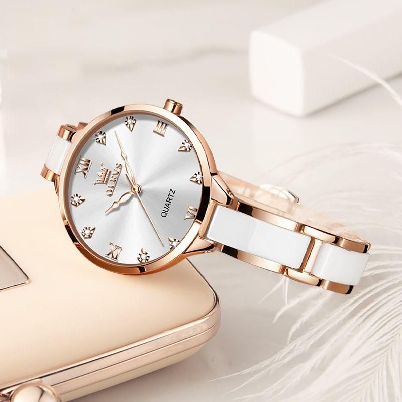 Elegant Women's Luxury Fashion Watch with Diamond Inlay, Waterproof & Luminous Quartz Wristwatch