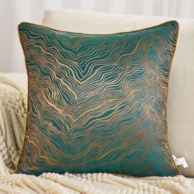 Luxury Wave Striped Cushion Cover