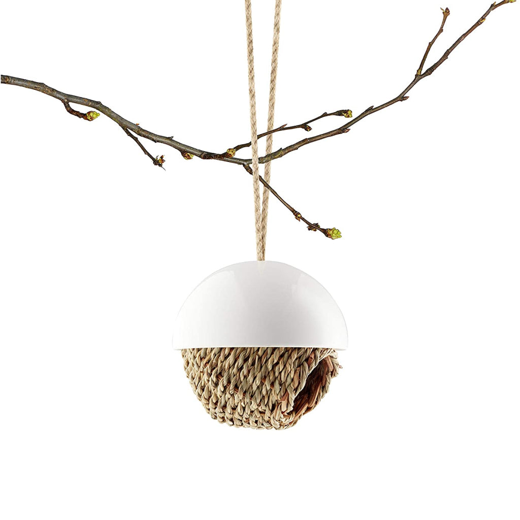 Hanging Woven Porcelain Bird Shelter