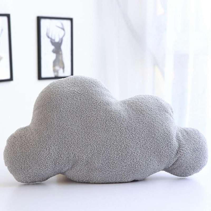 Cloud-Shaped Plush Throw Pillow