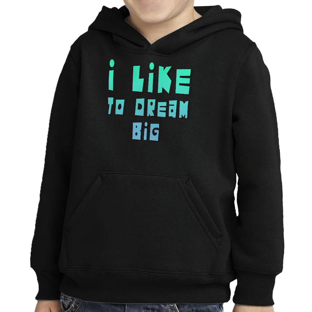 Dream Lover Toddler Pullover Hoodie - Text Design Sponge Fleece Hoodie - Printed Hoodie for Kids