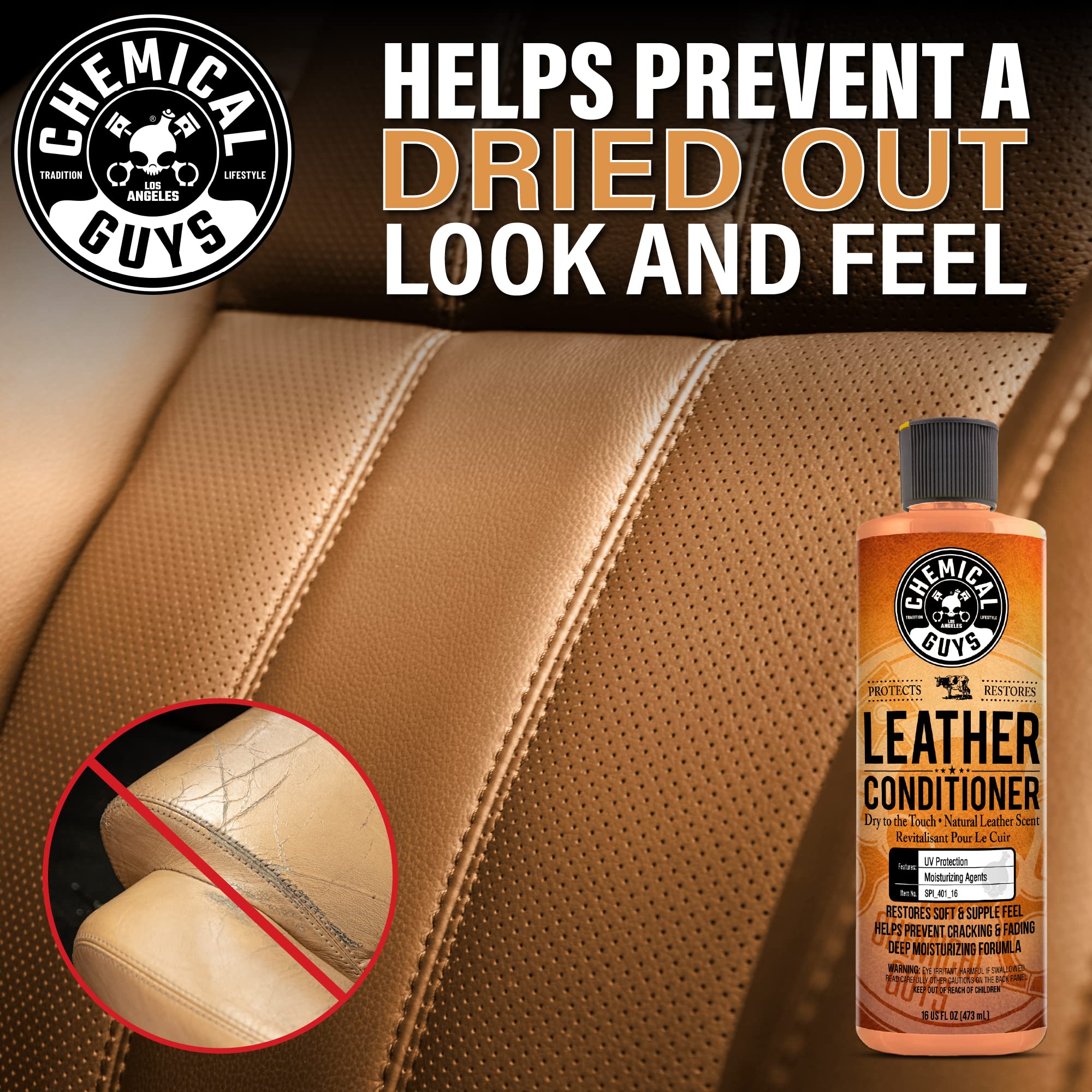 Chemical Guys SPI_109_04 Leather Cleaner and Conditioner Complete Leather Care Kit for Use on Car Interiors, Leather Apparel, Furniture, Shoes, Boots, Bags & More (2 - 4 fl oz Bottles)