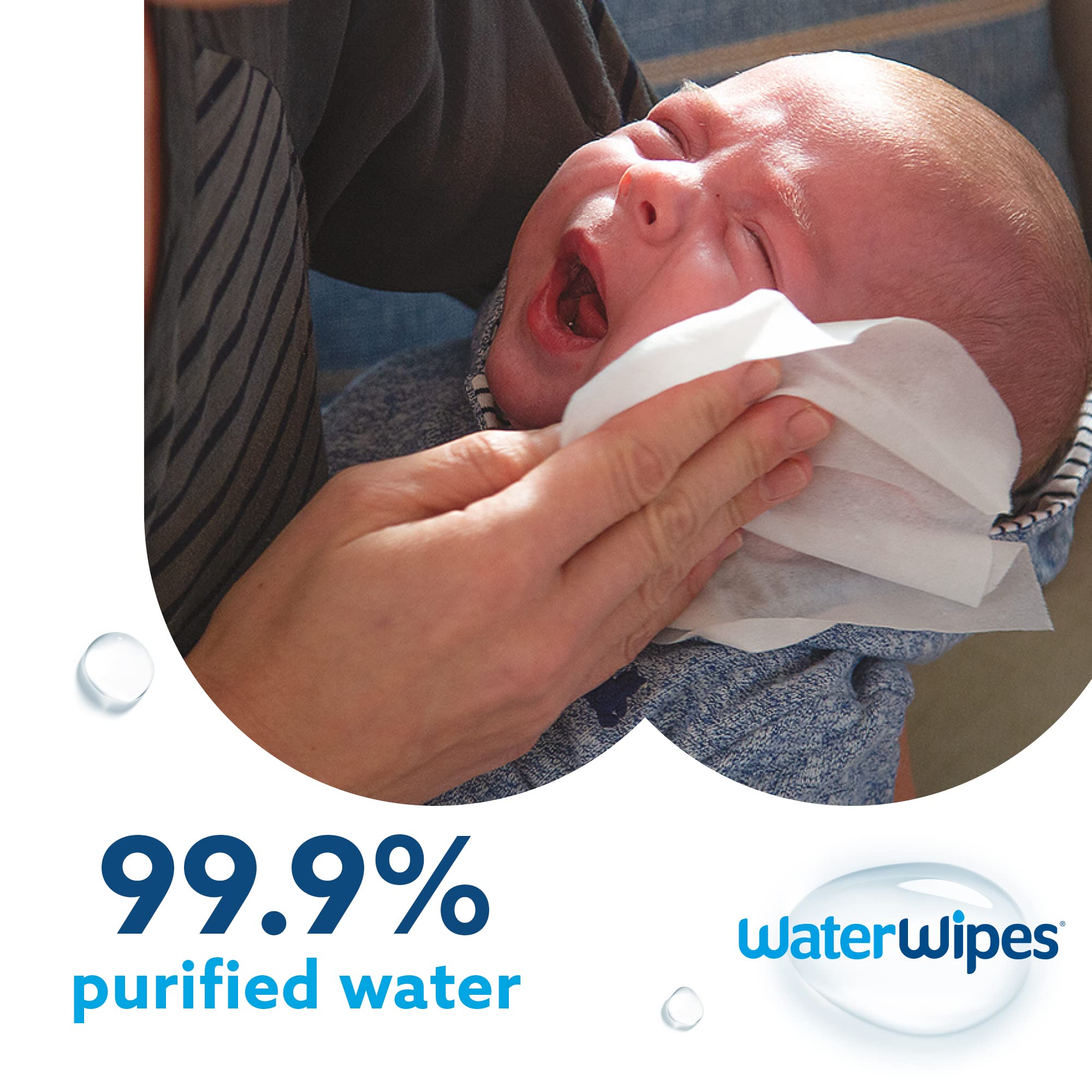 WaterWipes Plastic-Free, Rinse-Free, XL Bathing Wipes, 99.9% Water Based Wipes, Unscented & Hypoallergenic for Sensitive Skin, 192 Count (12 packs), Packaging May Vary