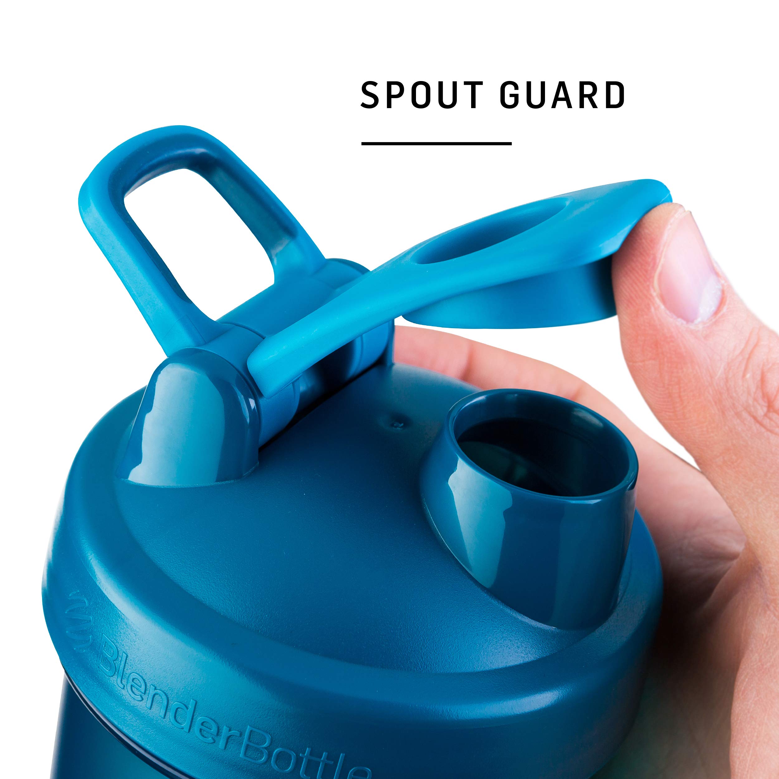 BlenderBottle Classic V2 Shaker Bottle Perfect for Protein Shakes and Pre Workout, 20-Ounce, Clear/Black