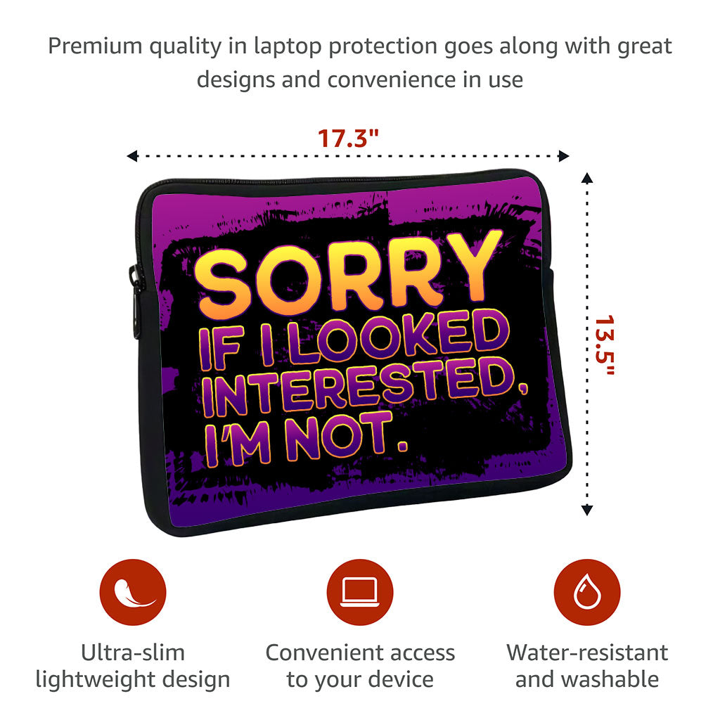 Sarcastic MacBook Pro 16" Sleeve - Graphic Laptop Sleeve - Funny Design MacBook Sleeve