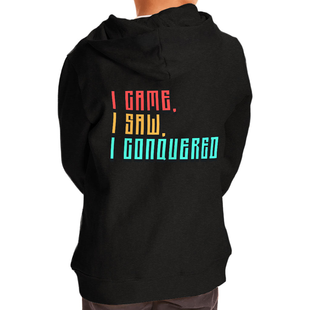 I Came I Saw I Conquered Toddler Full-Zip Hoodie - Cool Toddler Hoodie - Best Selling Kids' Hoodie
