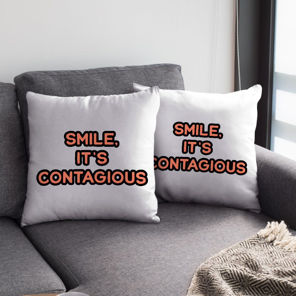 Smile Square Pillow Cases - Funny Pillow Covers - Cool Trendy Pillowcases