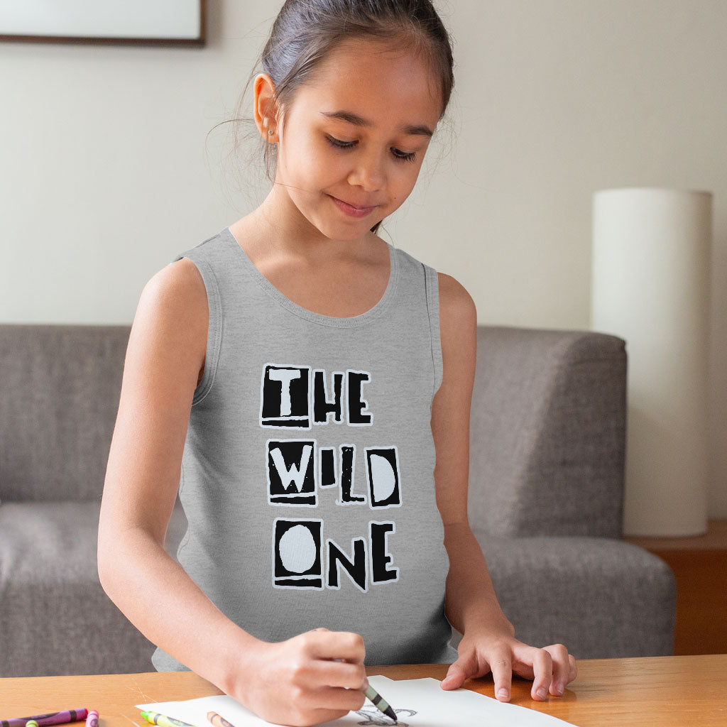 The Wild One Kids' Jersey Tank - Best Design Sleeveless T-Shirt - Trendy Kids' Tank Top