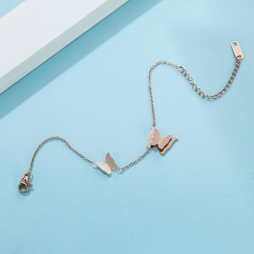 Rose Gold Butterfly Bracelet