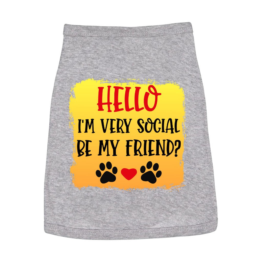 Friend Dog Sleeveless Shirt - Colorful Dog Shirt - Printed Dog Clothing