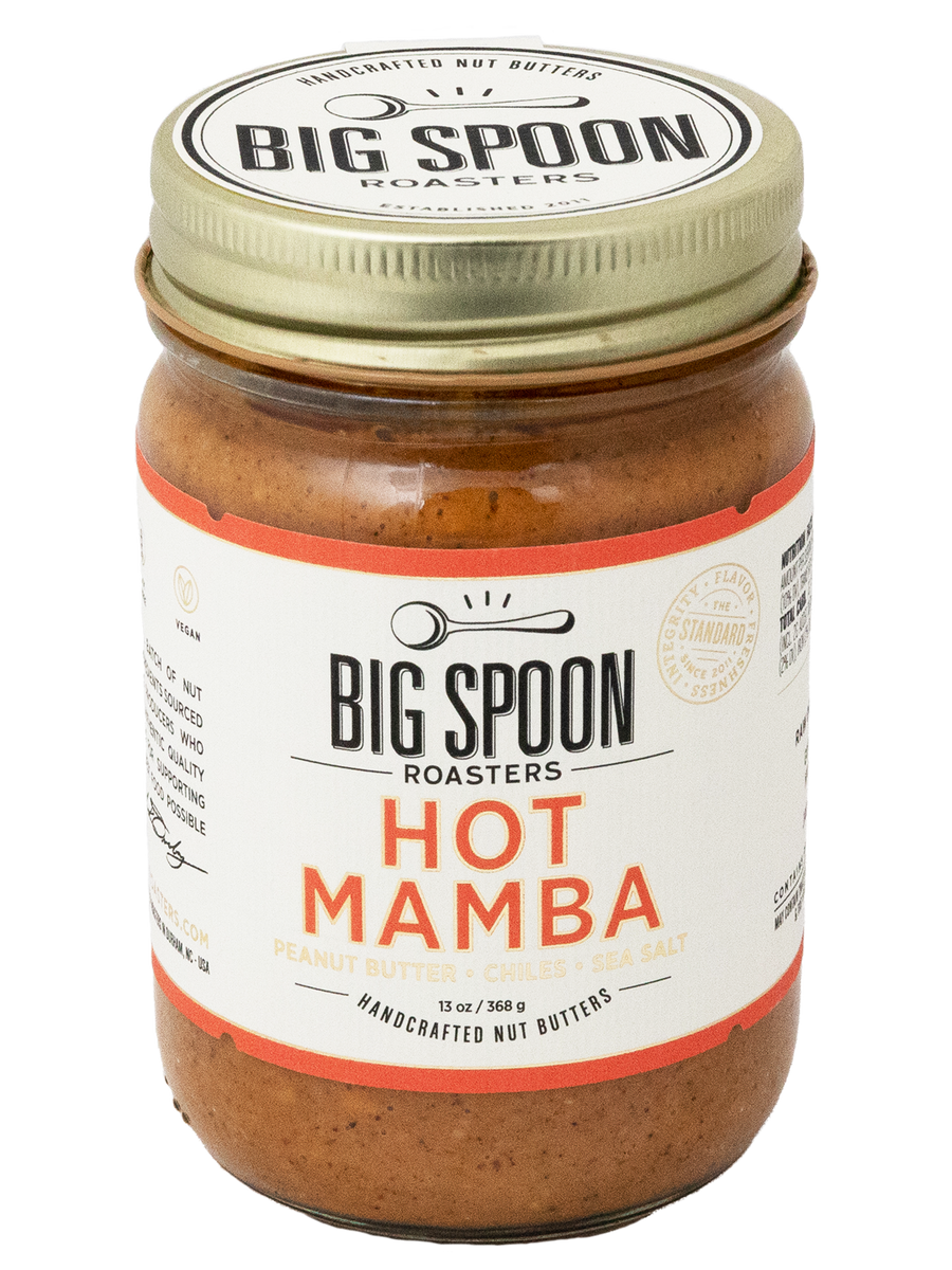 Hot Mamba Big Spoon Roasters Hot Peanut Butter with Chiles & Sea Salt, 13oz
