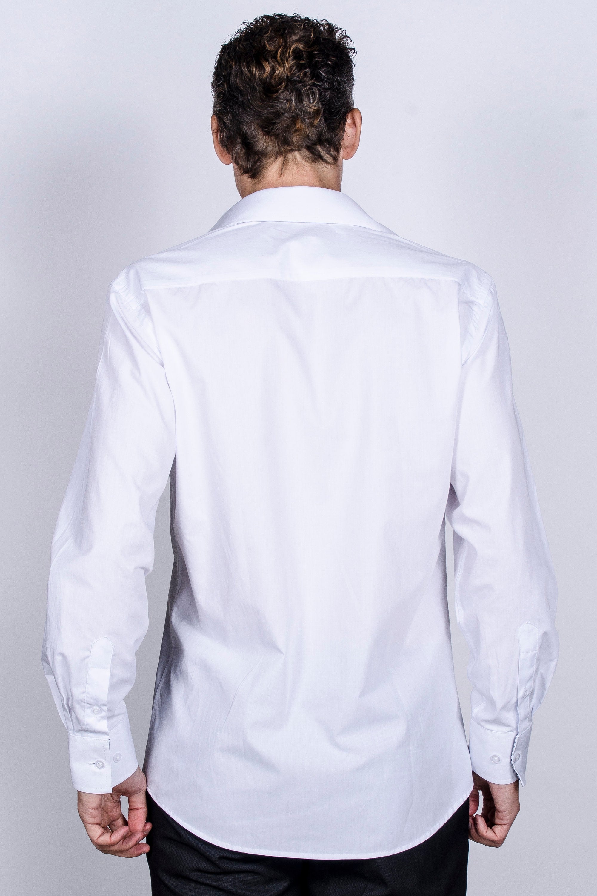 KOVROS Men's Premium Designer Slim Fit Dress Shirt, White