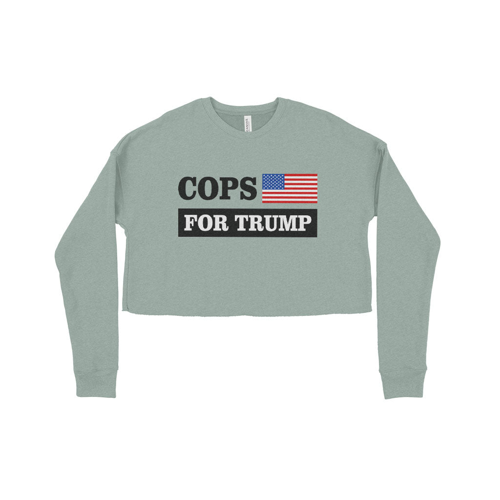Women's Cropped Cops for Trump Sweatshirt - Donald Trump Sweatshirt