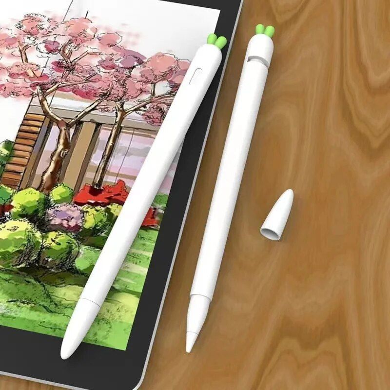 Carrot Cartoon Silicone Pencil Sleeve for iPad Stylus