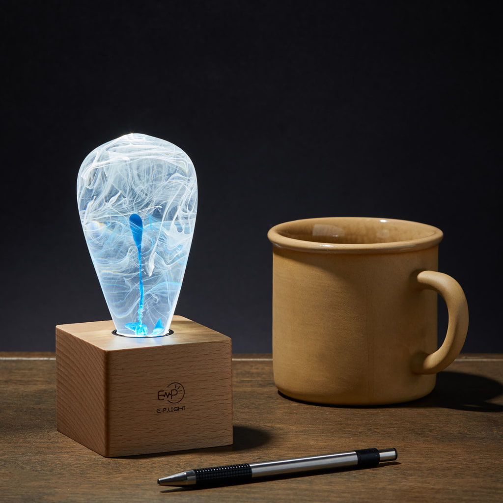 Cube Wood Light Base
