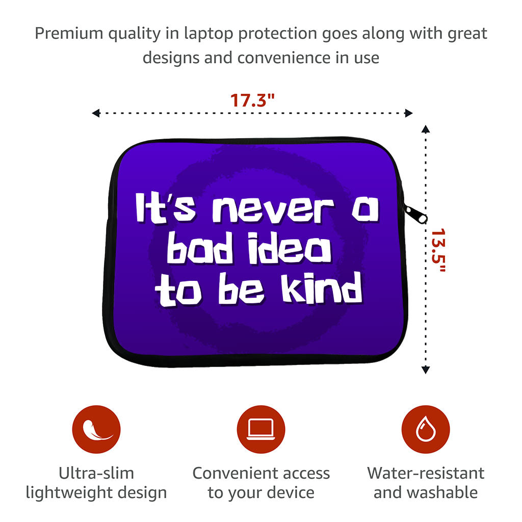 Quote HP 16" Sleeve - Cute Laptop Sleeve - Printed Laptop Sleeve with Zipper