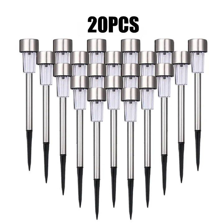 30-Pack Solar LED Outdoor Lights for Gardens, Pathways & Patios