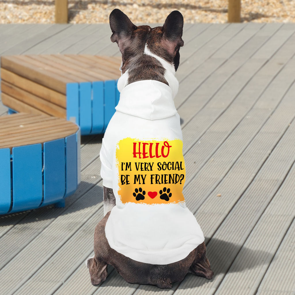 Friend Dog Hoodie - Colorful Dog Coat - Printed Dog Clothing