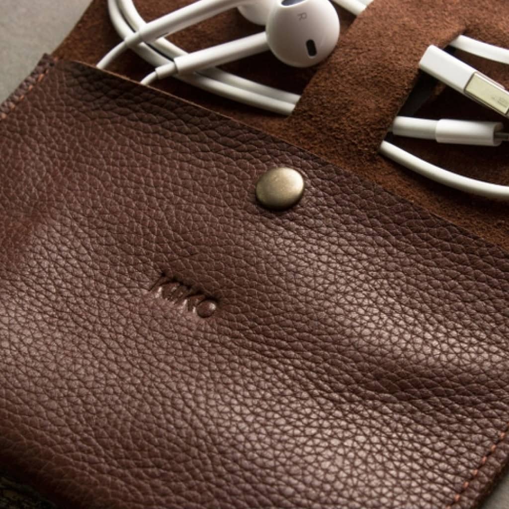 Brown Leather Cord Wrap