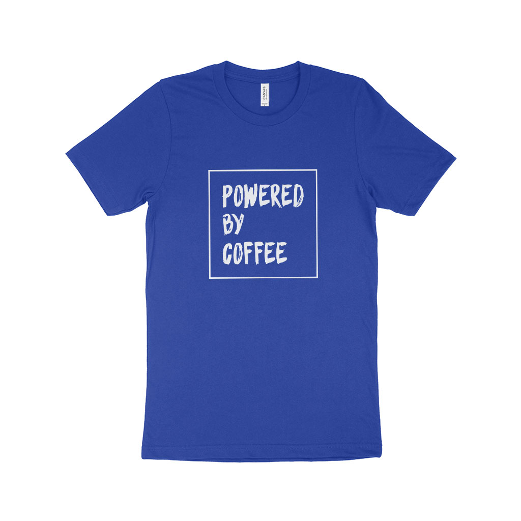 Powered by Coffee Unisex Jersey T-Shirt Made in USA