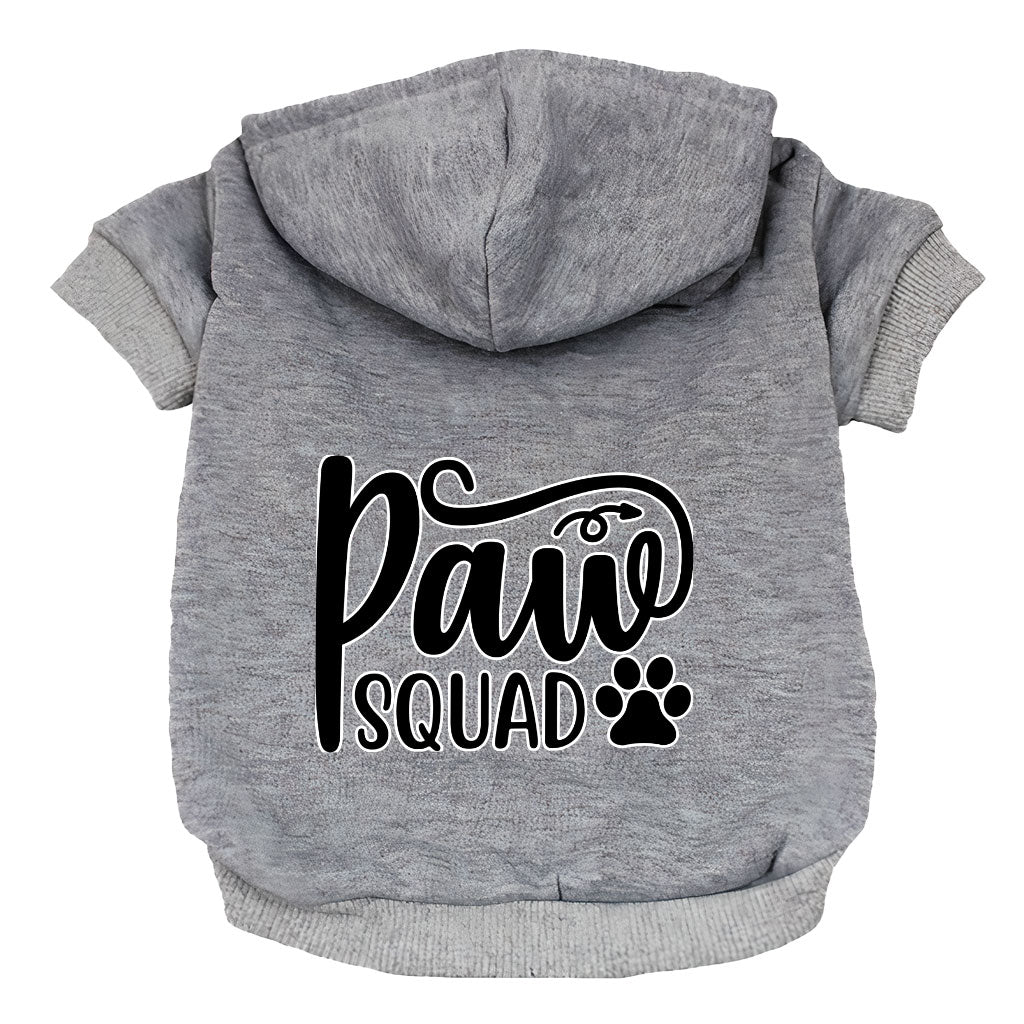 Paw Squad Dog Hoodie - Graphic Dog Coat - Unique Dog Clothing