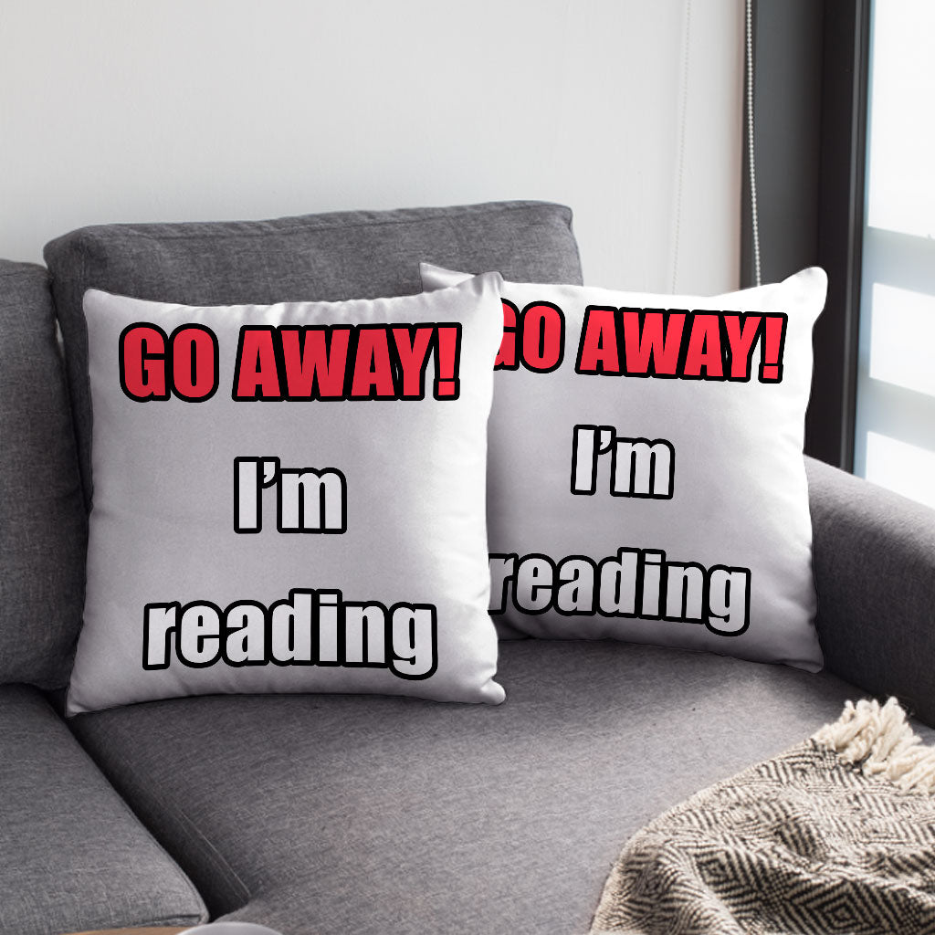 Book Lover Square Pillow Cases - Quote Prints Pillow Covers - Cool Graphic Pillowcases