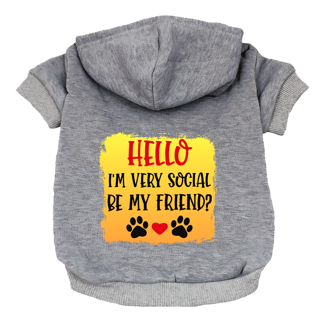 Friend Dog Hoodie - Colorful Dog Coat - Printed Dog Clothing