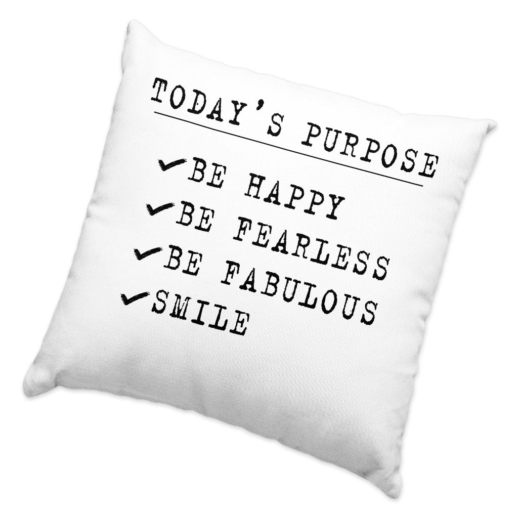 Today's Purpose Square Pillow Cases - Quote Pillow Covers - Graphic Pillowcases