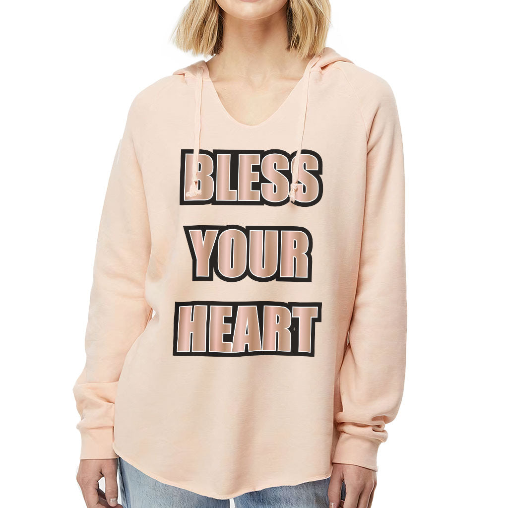 Bless Your Heart California Wave Wash Hoodie - Cool Hooded Sweatshirt - Inspirational Hoodie