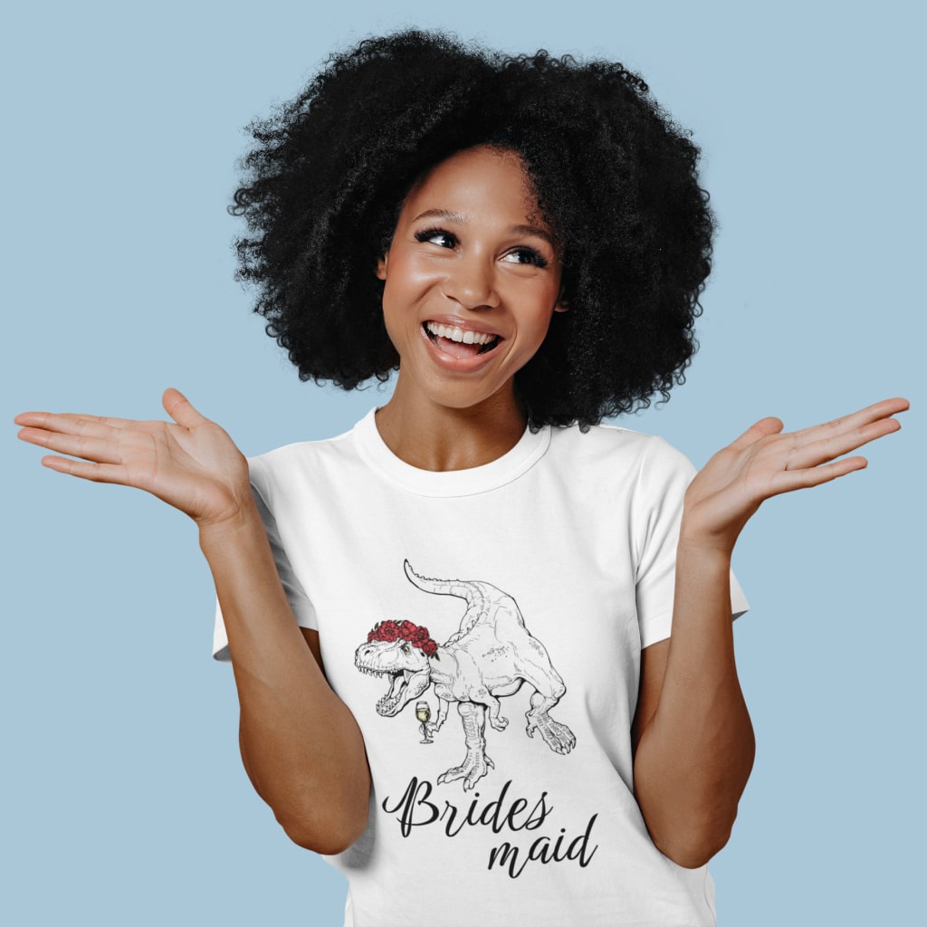 Dinosaur Bride's Maid T-Shirt Made in USA