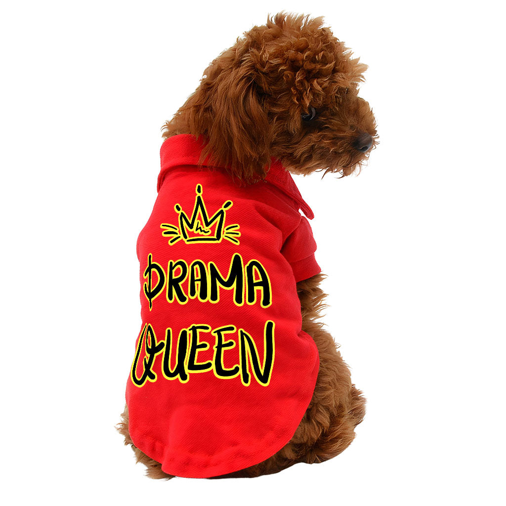 Drama Queen Dog Polo Shirt - Funny Dog T-Shirt - Themed Dog Clothing