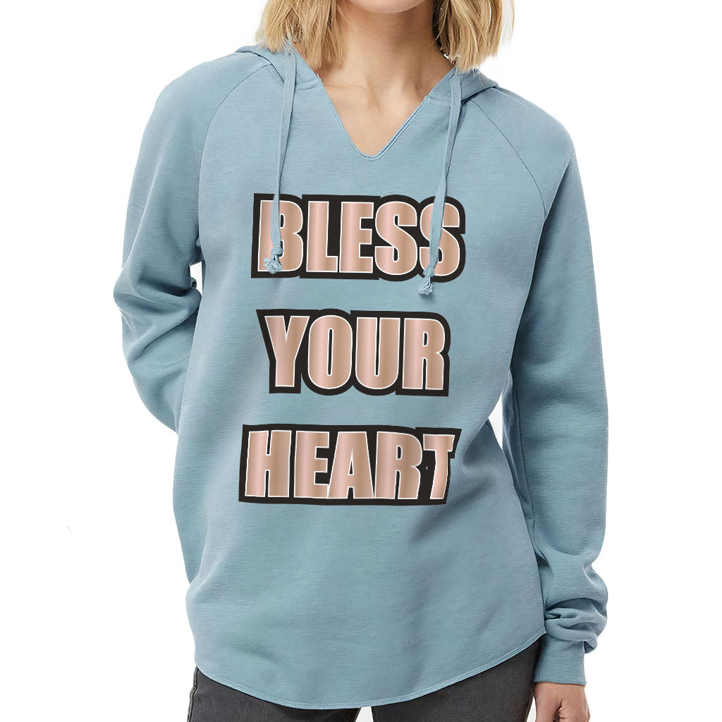 Bless Your Heart California Wave Wash Hoodie - Cool Hooded Sweatshirt - Inspirational Hoodie