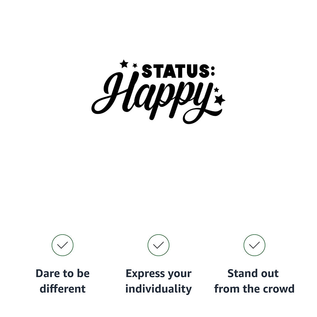 Status Happy Women's Oversized Denim Jacket - Cute Ladies Denim Jacket - Printed Denim Jacket