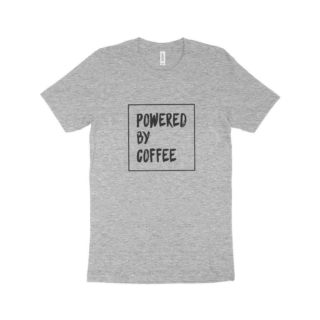 Powered by Coffee Unisex Jersey T-Shirt Made in USA