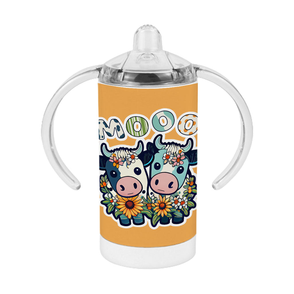 Moo Cow Sippy Cup - Cute Baby Sippy Cup - Farm Animal Sippy Cup