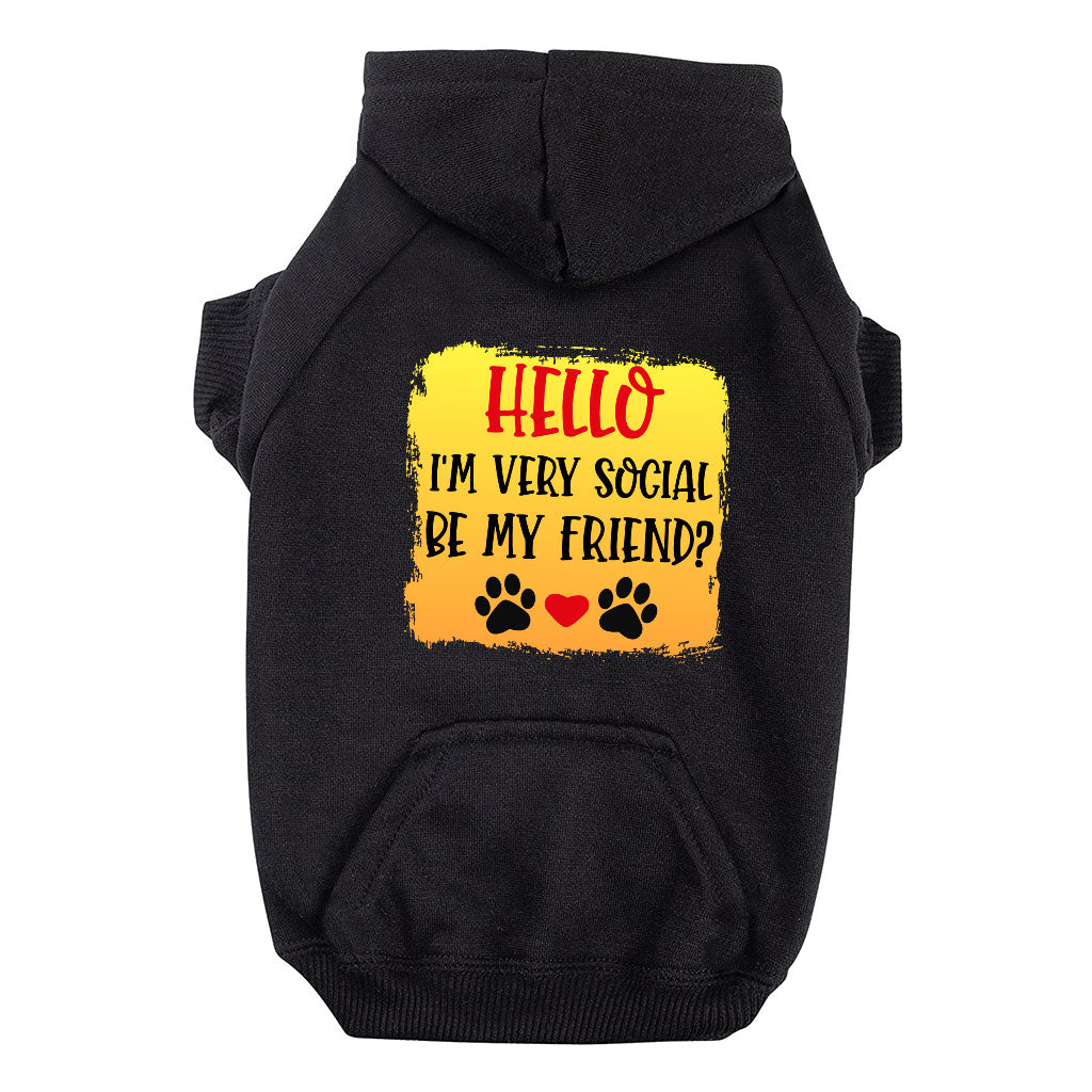 Friend Dog Hoodie with Pocket - Colorful Dog Coat - Printed Dog Clothing