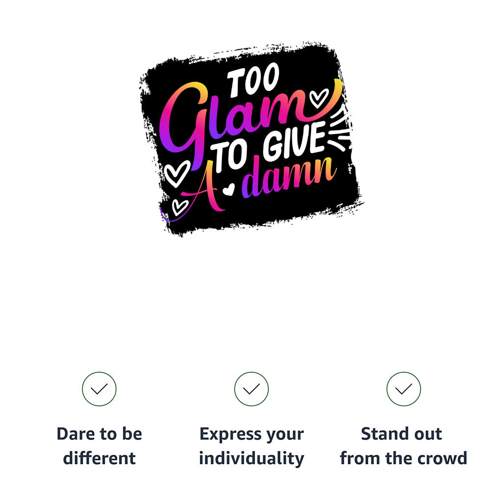 Too Glam to Give a Damn Women's Denim Jacket - Cool Ladies Denim Jacket - Trendy Denim Jacket