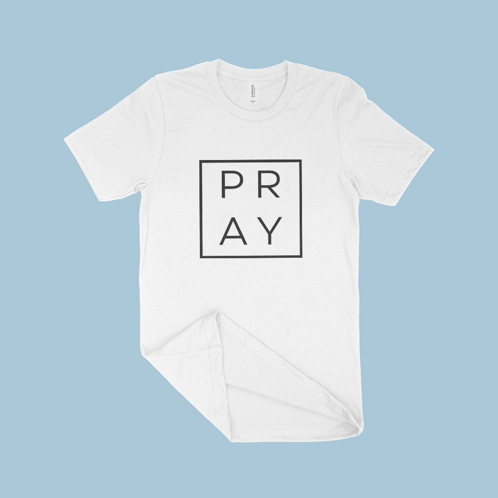 Pray Unisex Jersey T-Shirt Made in USA