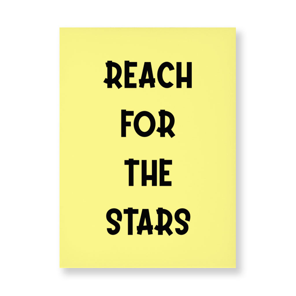 Reach for the Stars Wall Picture - Motivational Quote Stretched Canvas - Cool Wall Art