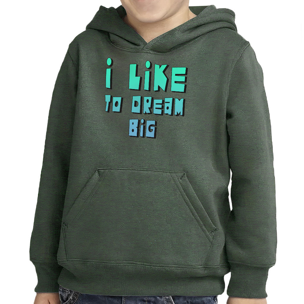 Dream Lover Toddler Pullover Hoodie - Text Design Sponge Fleece Hoodie - Printed Hoodie for Kids
