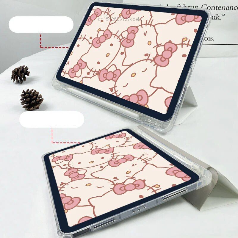Transparent ShockProof iPad Case: Three-Fold 12.9 Inch for Various Models