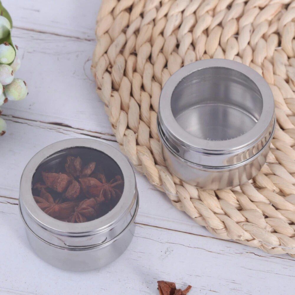 Compact Stainless Steel Spice Jar for Outdoor Cooking and Picnics
