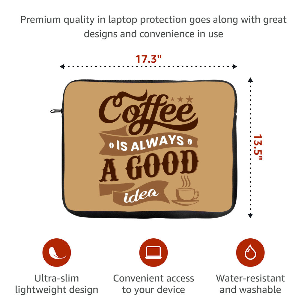 Coffee MacBook Pro 16" Two-Sided Sleeve - Creative Laptop Sleeve - Themed MacBook Sleeve