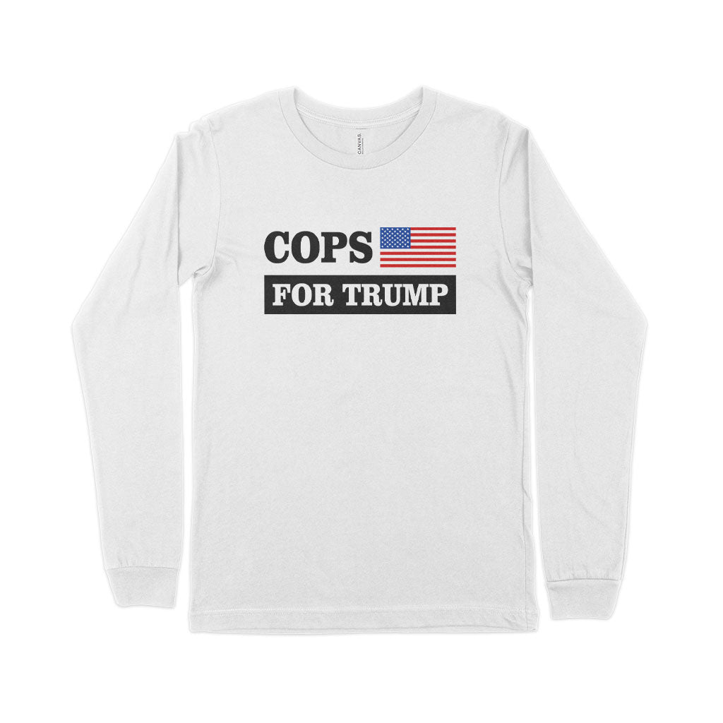 Long Sleeve Cops for Trump T-Shirt - President Trump T-Shirts